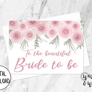 Druckbare Brautpartykarte, Brautparty Karte, druckbare Hochzeitskarte, Junggesellenabschiedskarte, 5 x 7 Grußkarte, druckbarer Umschlag