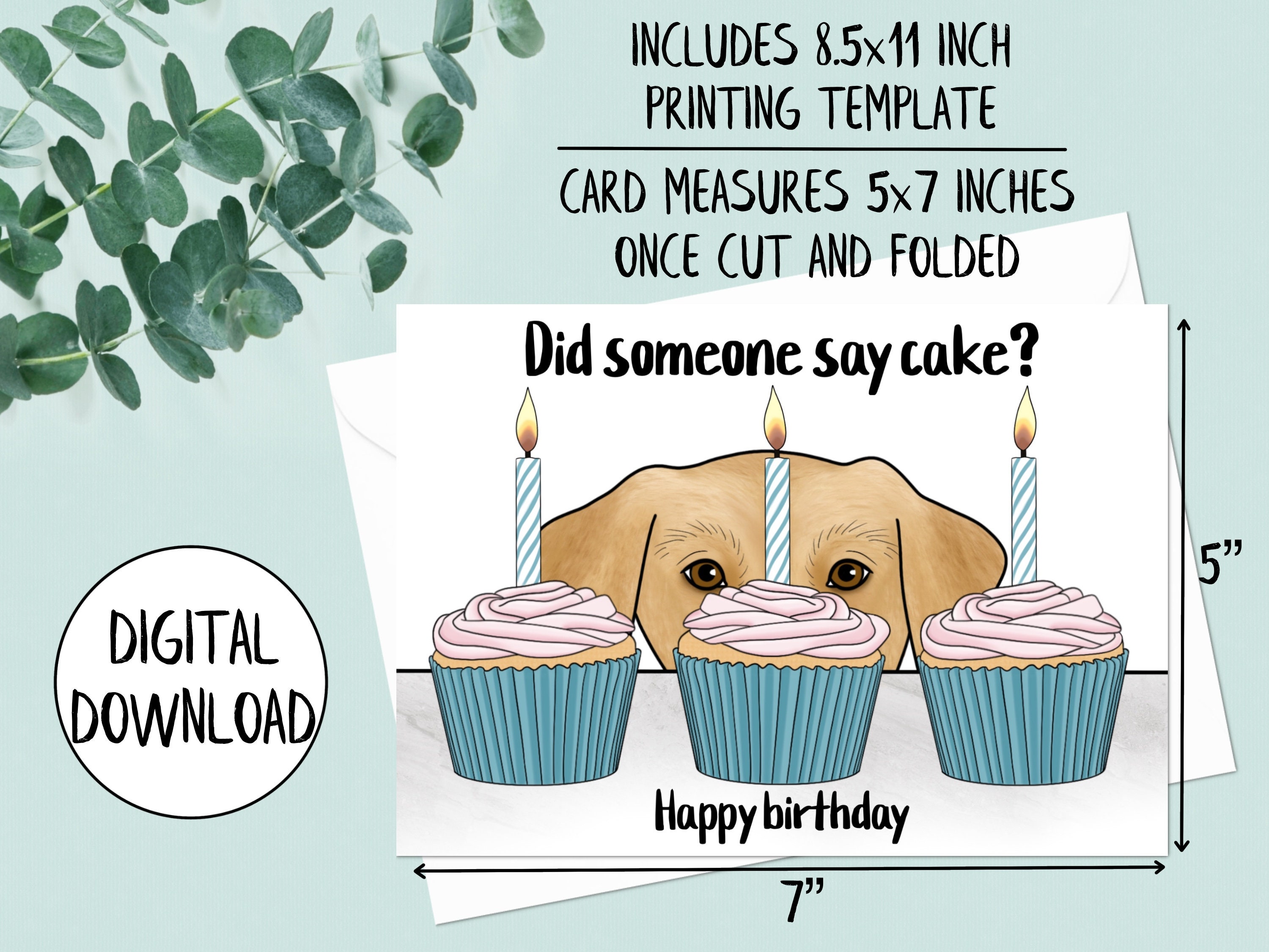 Printable Birthday Card From Dog Dog Birthday Card Funny Dog Etsy UK