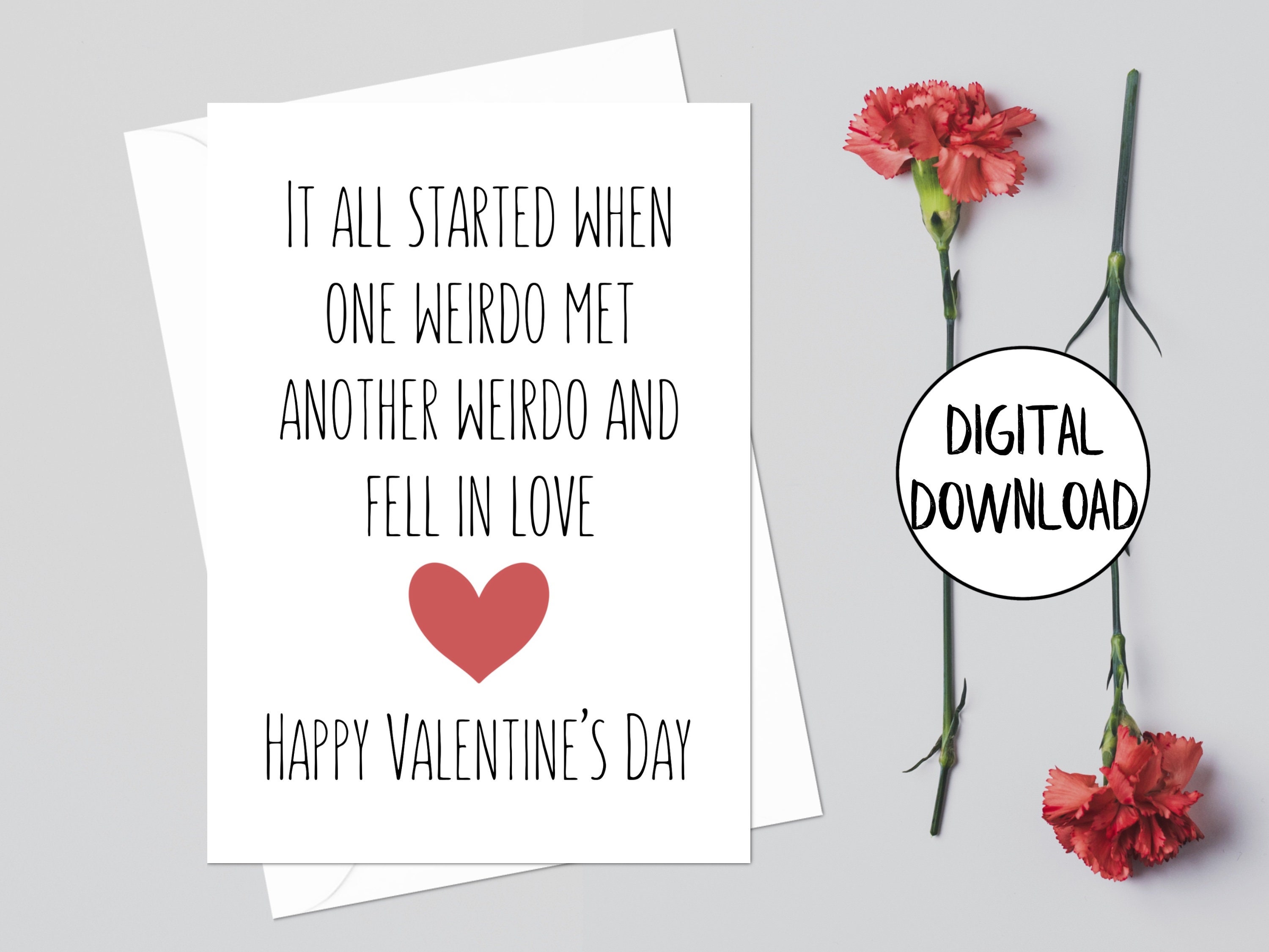 Printable Valentines Day Card Funny, Digital Valentines Day Card for ...