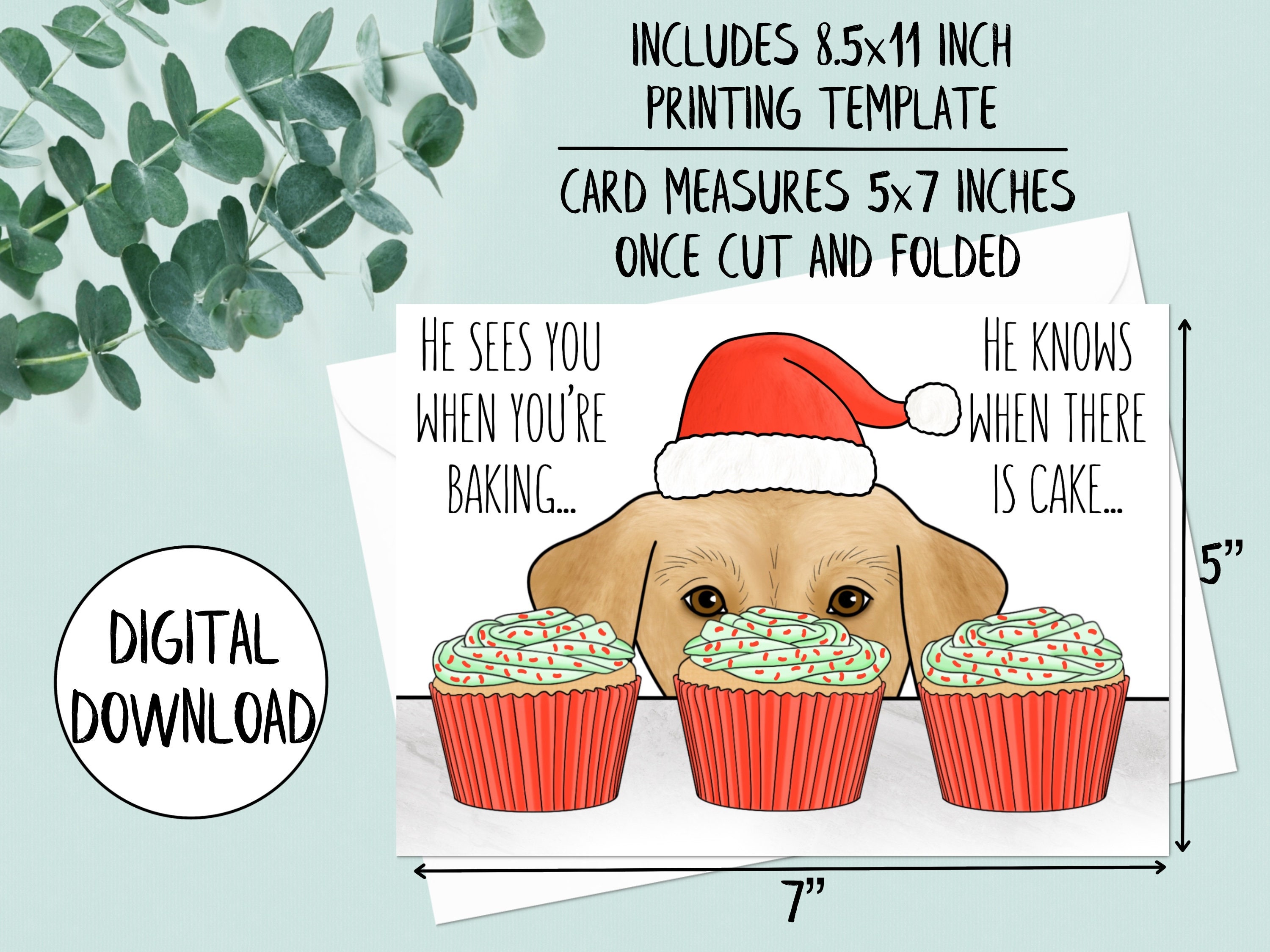 Printable Dog Christmas Card Funny, Christmas Card Dog, Dog Holiday ...