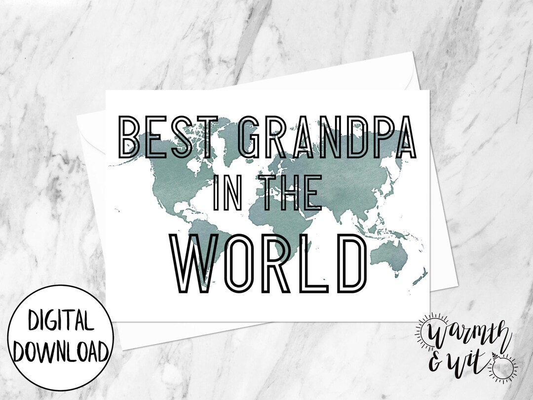 Printable Father's Day Card for Grandpa, for Grandfather, Grandpa Card ...