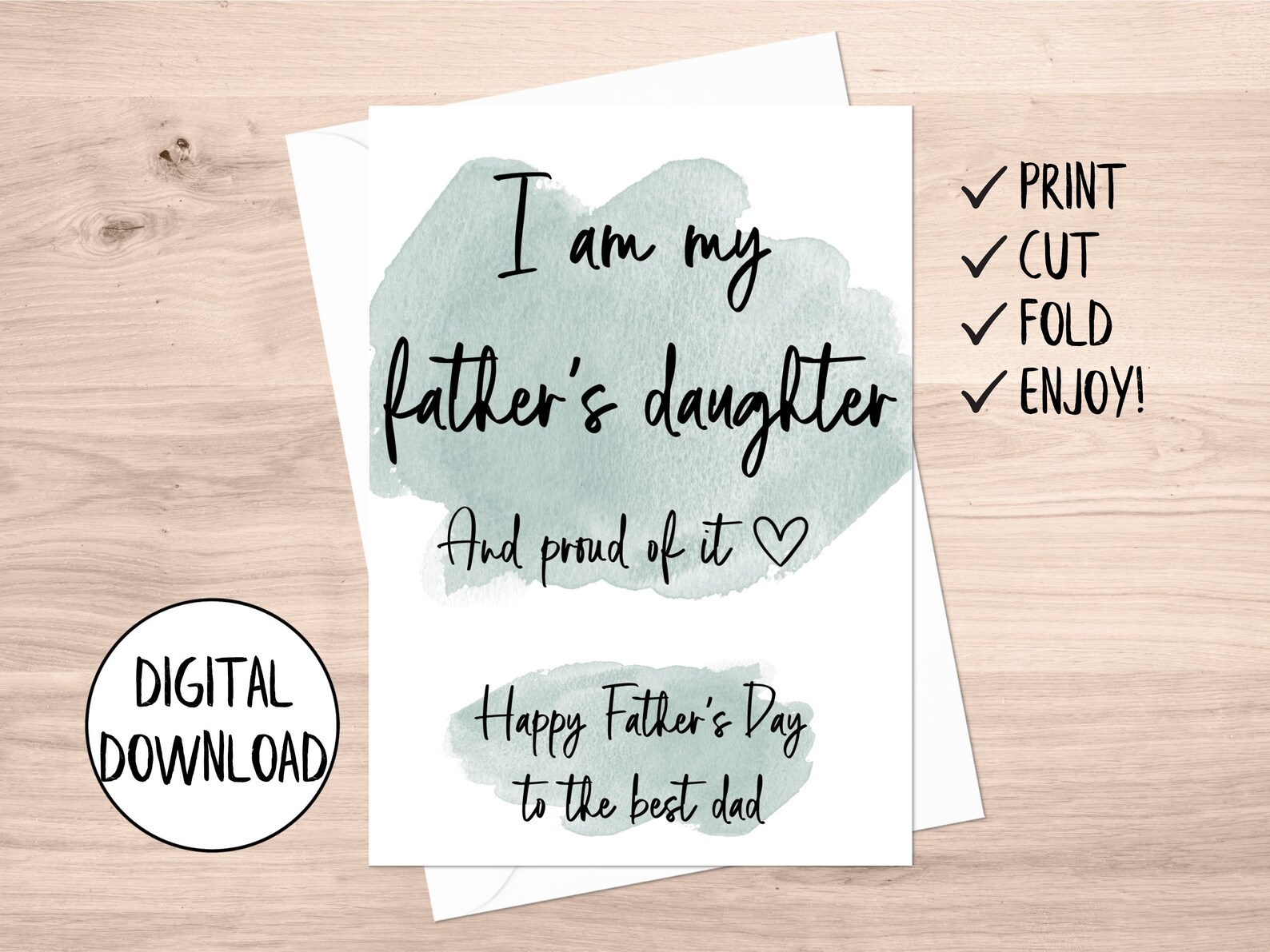 Printable Father s Day Card From Daughter Father Daughter Card
