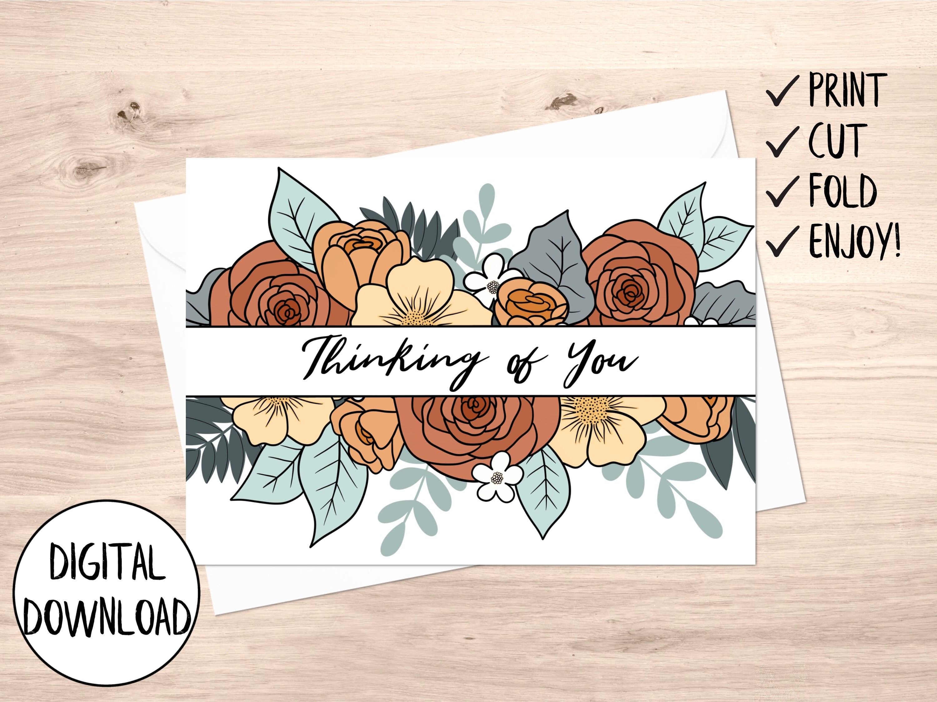 Printable Thinking of You Card, Positivity Card, Get Well Card ...