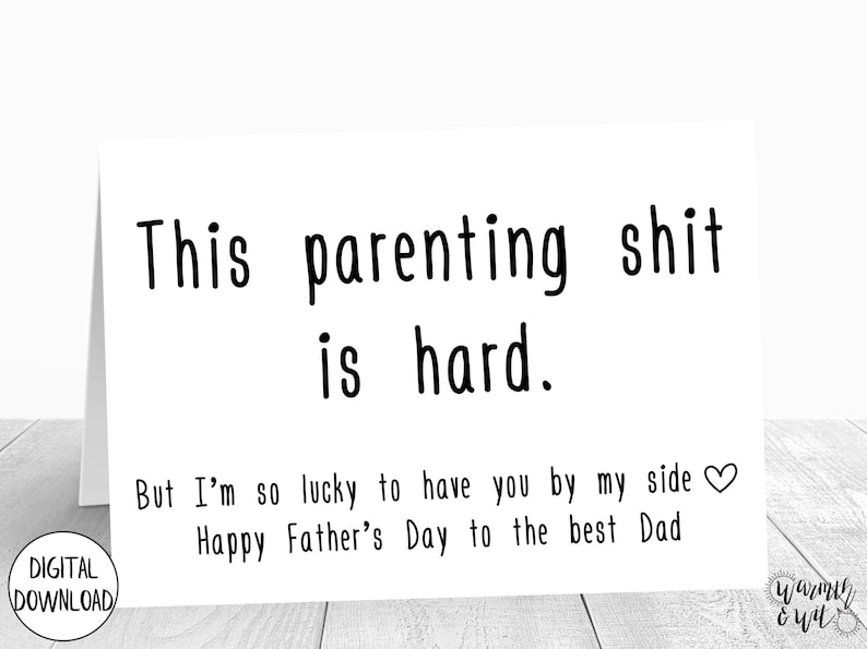 Printable Father's Day Card for Husband, Funny Father's Day Card From ...