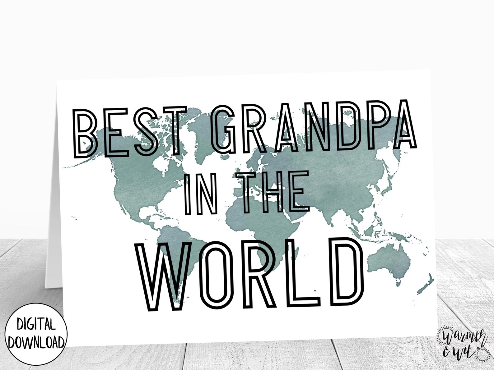 Printable Father's Day Card for Grandpa, for Grandfather, Grandpa Card ...