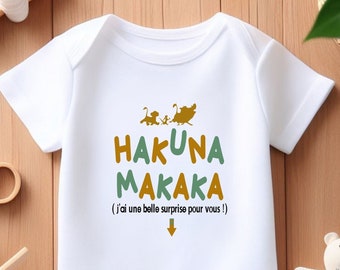 Body bébé humour, body bébé "Hakuna Makaka", cadeau pour bébé, body personnalisé