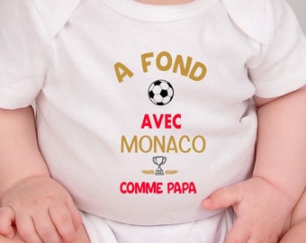 Body bébé personnalisé AS Monaco, Supporter de Monaco