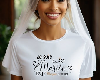 Tee Shirt EVJF personnalisé, Future Mariée, Team de la Mariée,Livraison GRATUITE avec Mondial Relay