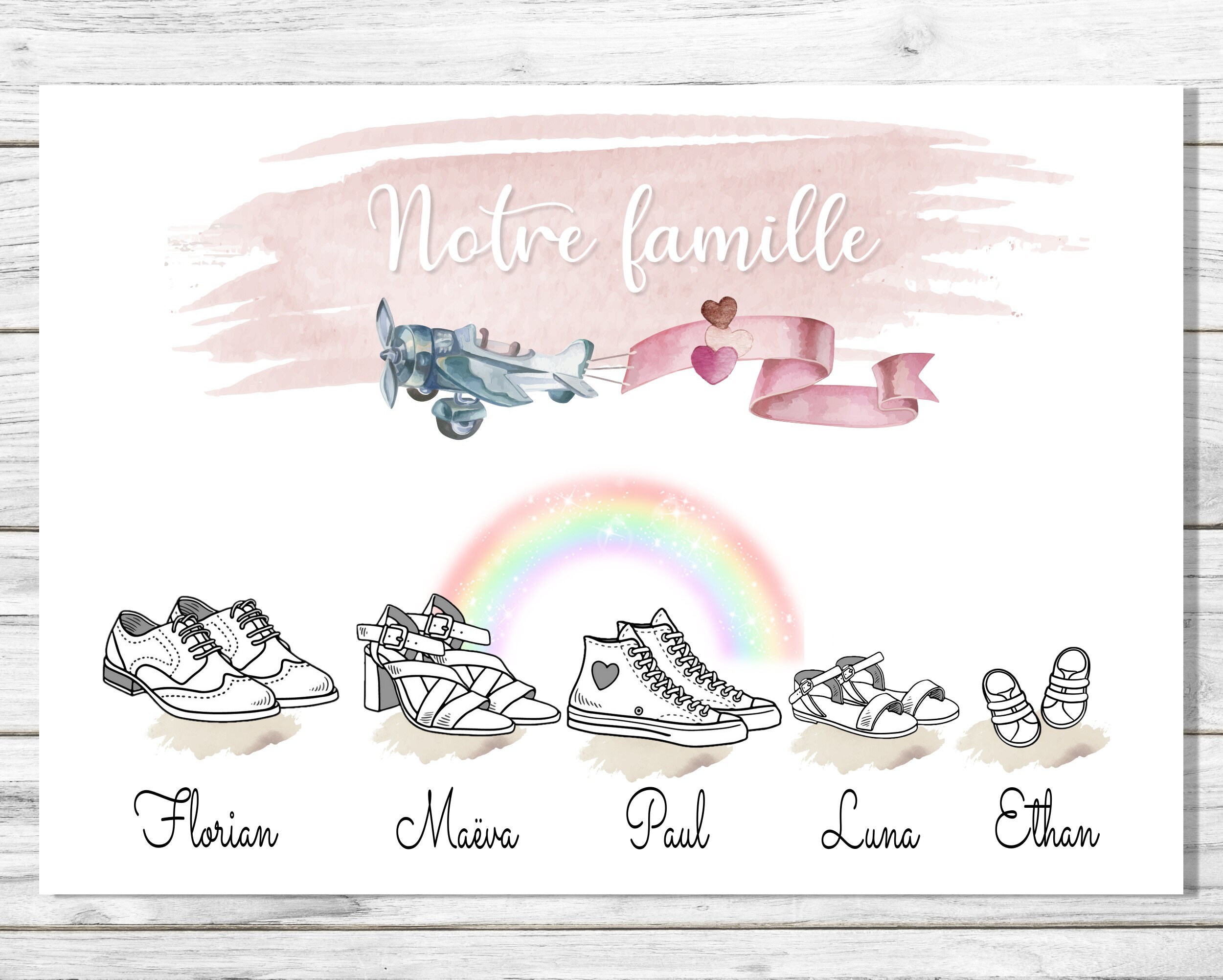 Affiche Famille Personnalisée, Affiche Personnalisée, Poster Famille