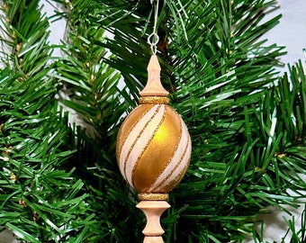 Hand Turned Wood Christmas Ornament