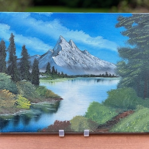 Mountain Summit - Original Bob Ross Inspired Oil Painting