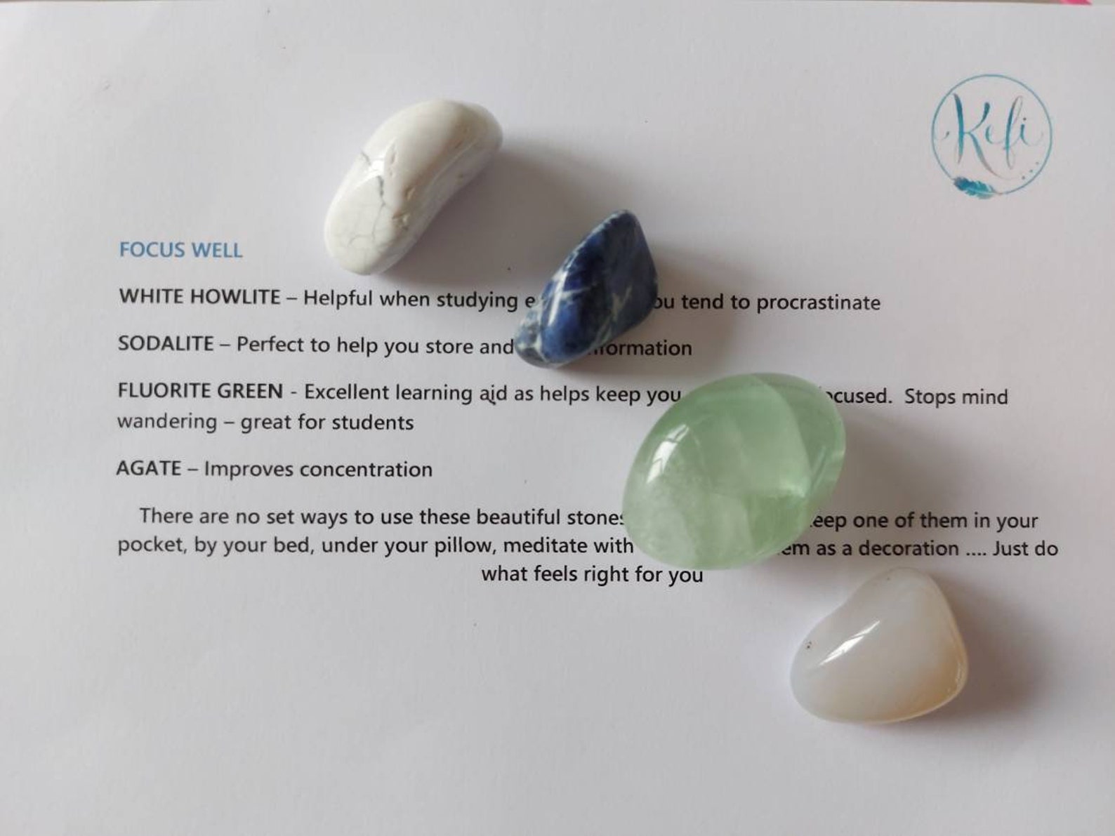 Focus Well Concentration Crystals for Study Clarity Etsy