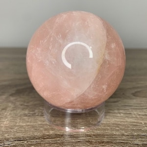 Rose quartz sphere, medium rose quartz sphere, rose quartz crystal ball, crystal ball, natural crystal, high quality crystal,
