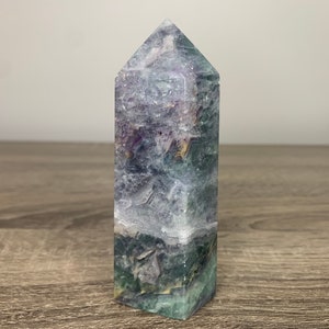 Fluorite tower, fluorite, crystal tower, crystal carving, natural crystal, real crystal, healing crystal