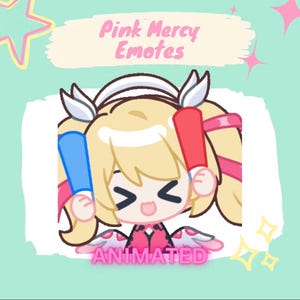 Animated Mercy Emotes Cheering | Twitch Discord Emote sticker | Instant Download