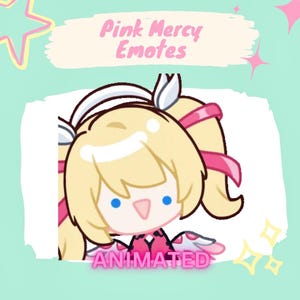 Animated Mercy Emotes funny face | Twitch Discord Emote sticker | Instant Download