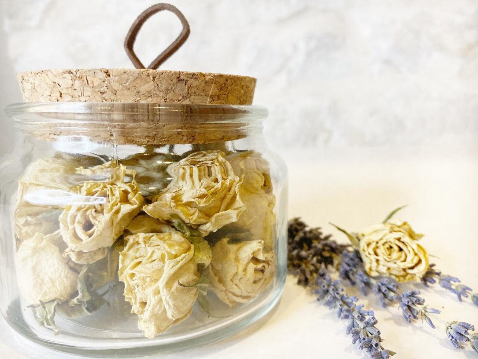 Dried Roses In Jar Flower Arrangement Dried Floral Decor Etsy