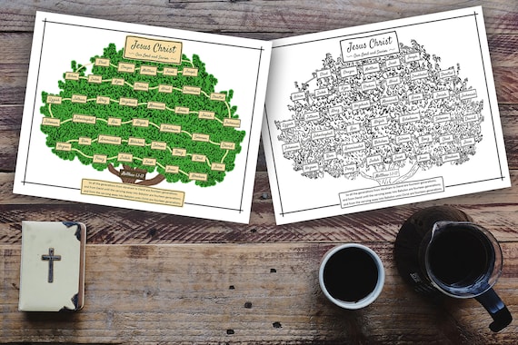 Matthew 1:1-17 Jesus Genealogy Family Tree Bible Study | Etsy