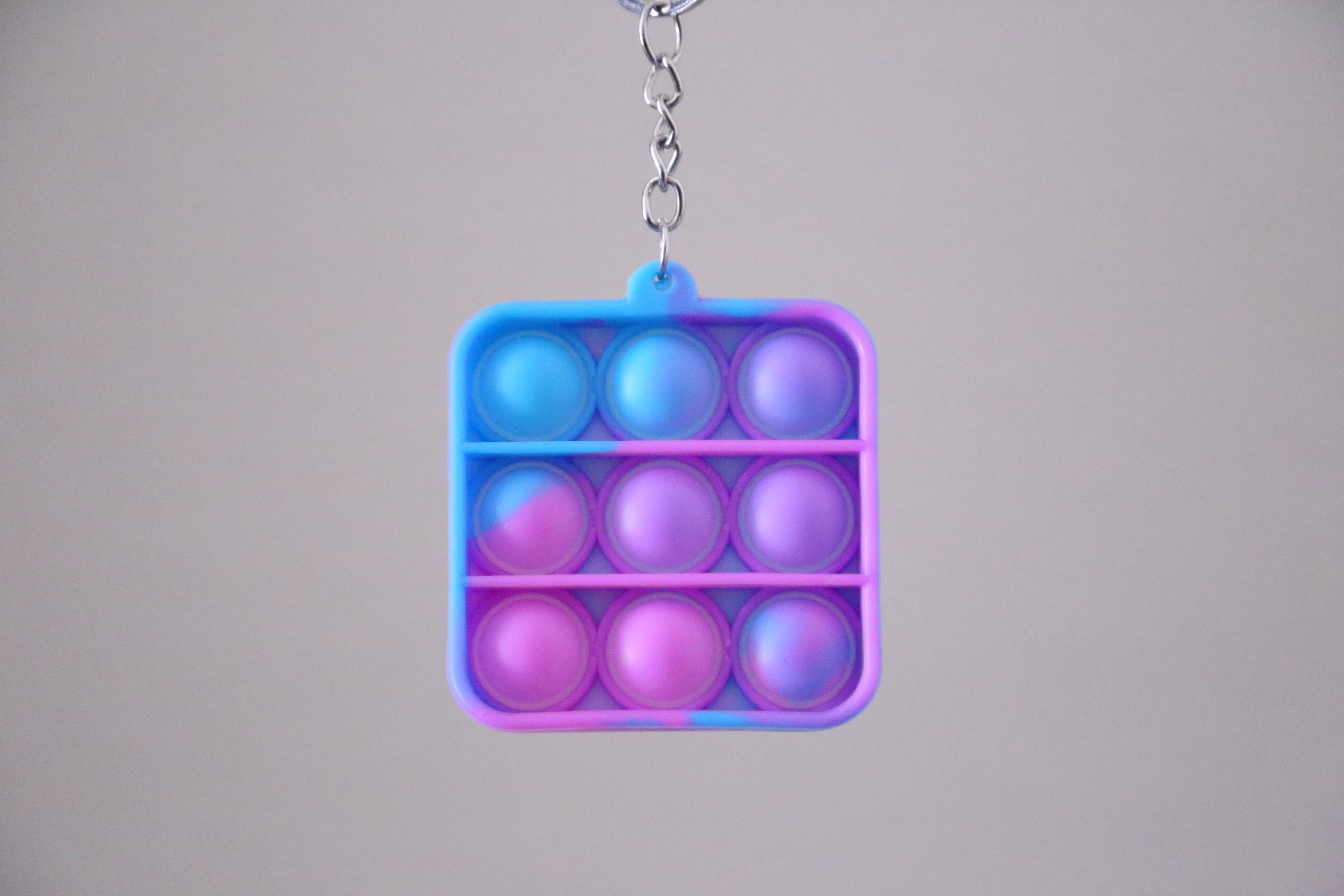 Mini Pop It Keychain Square Mini Pop It Fidget Pop It Etsy