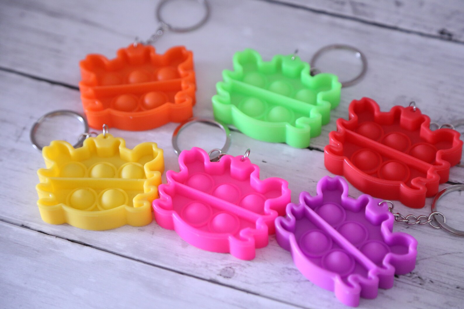 Mini Pop It Keychain Crab Mini Pop It Fidget Pop It Etsy