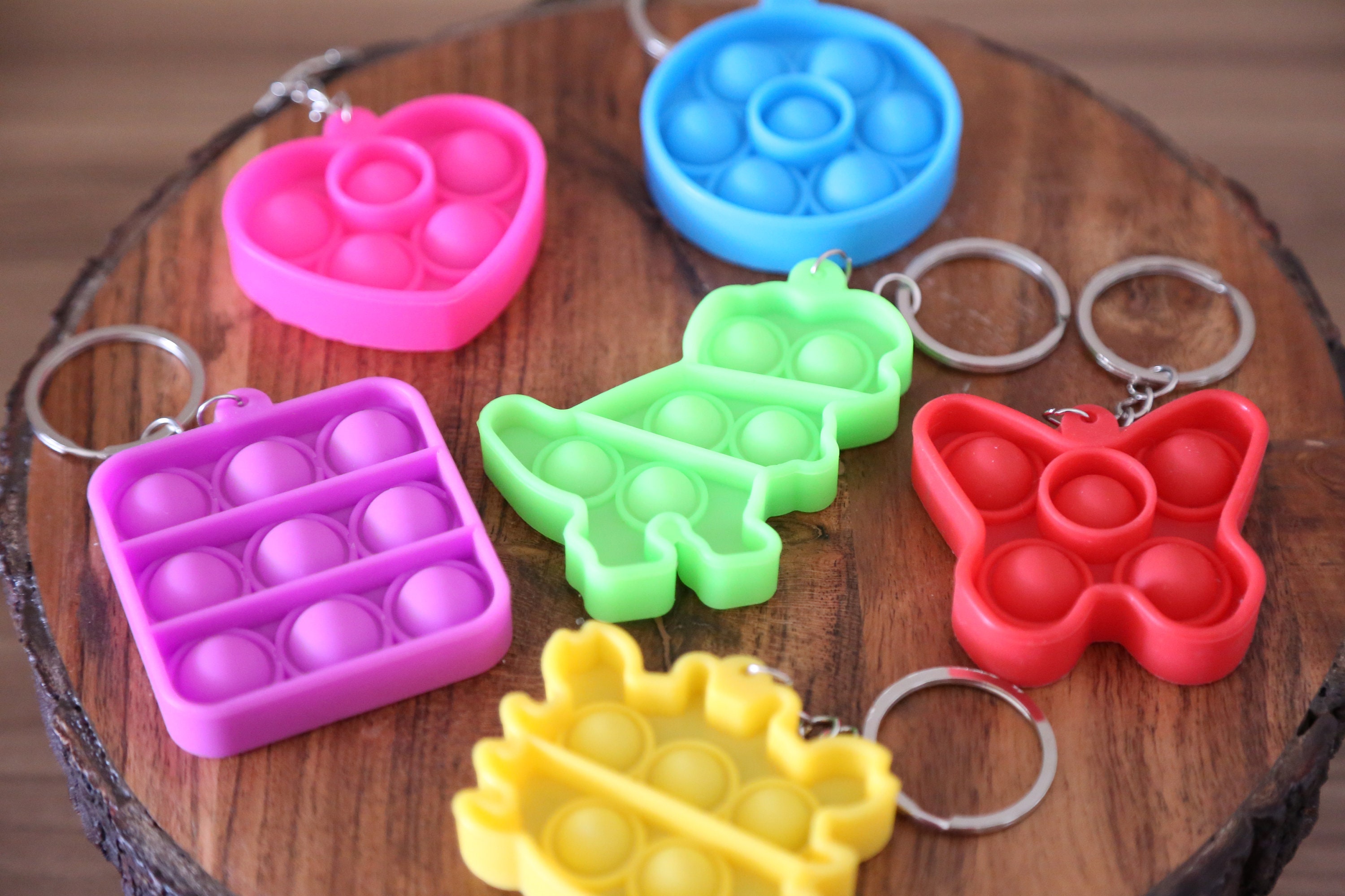 10 Pcs Mixed Mini Pop It 6 Pcs Mixed Mini Pop It Fidget Etsy