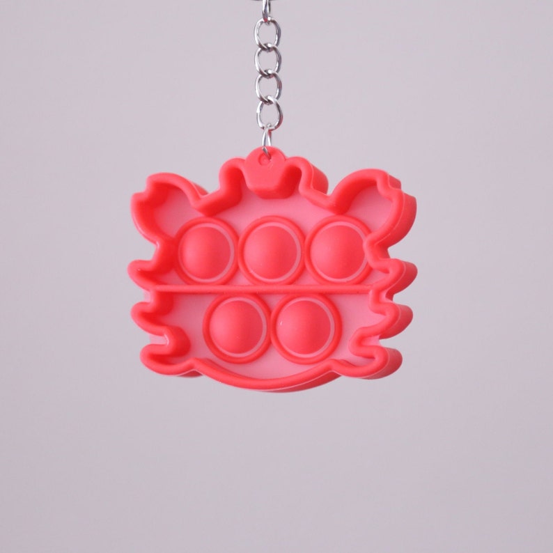 Mini Pop It Keychain Crab Mini Pop It Fidget Pop It Etsy
