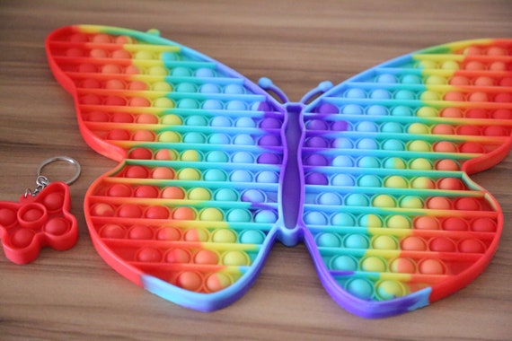 40cm Extra Large Butterfly Pop It Rainbow Butterfly Pop It | Etsy