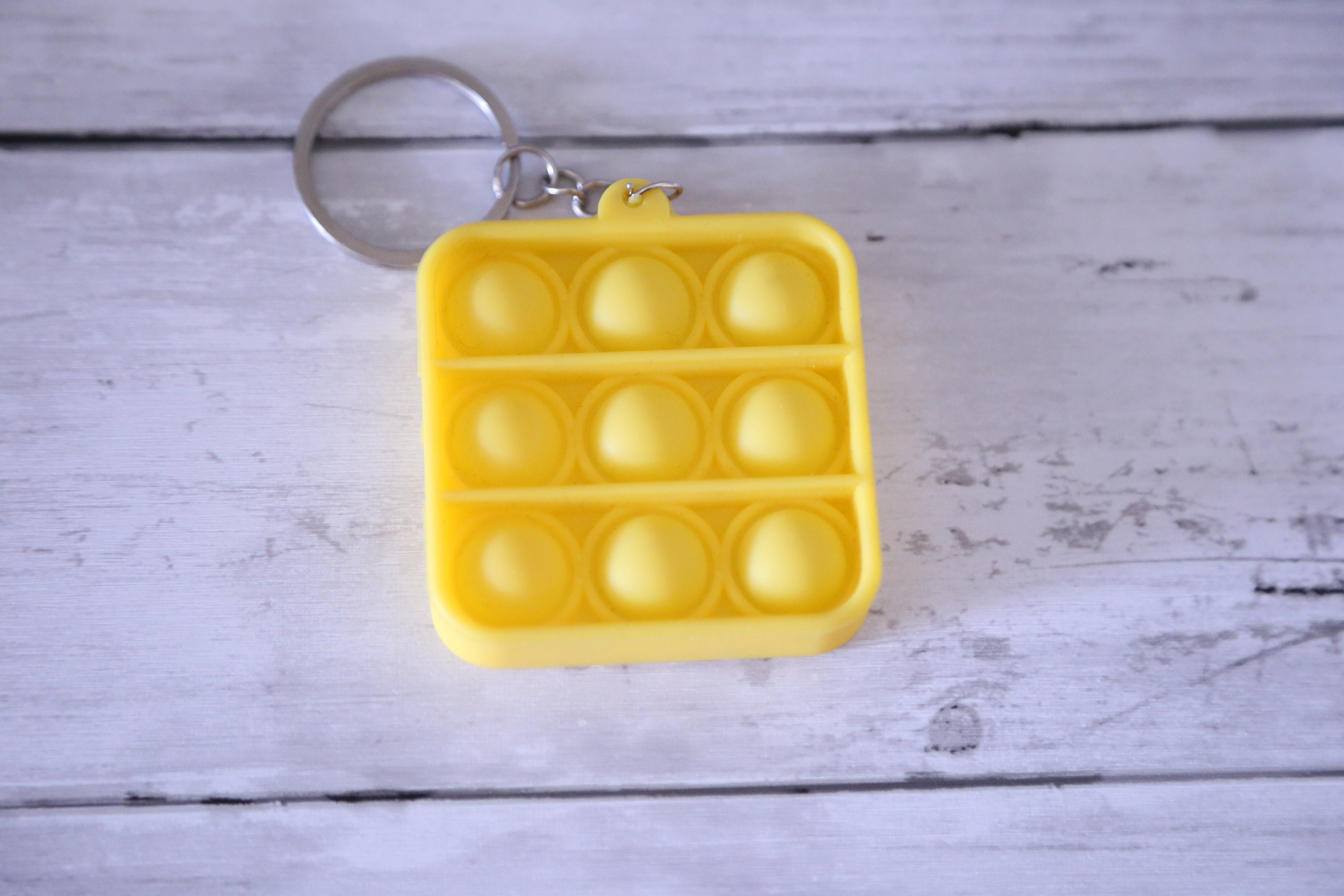 Mini Pop It Keychain Square Mini Pop It Fidget Pop It Etsy