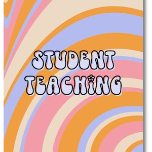 Groovy Studenten Lehre Binder Tabs Printable, PDF-Dateien, Schüler Lehrer, Trendy, Schüler Lehre, College, Erzieher