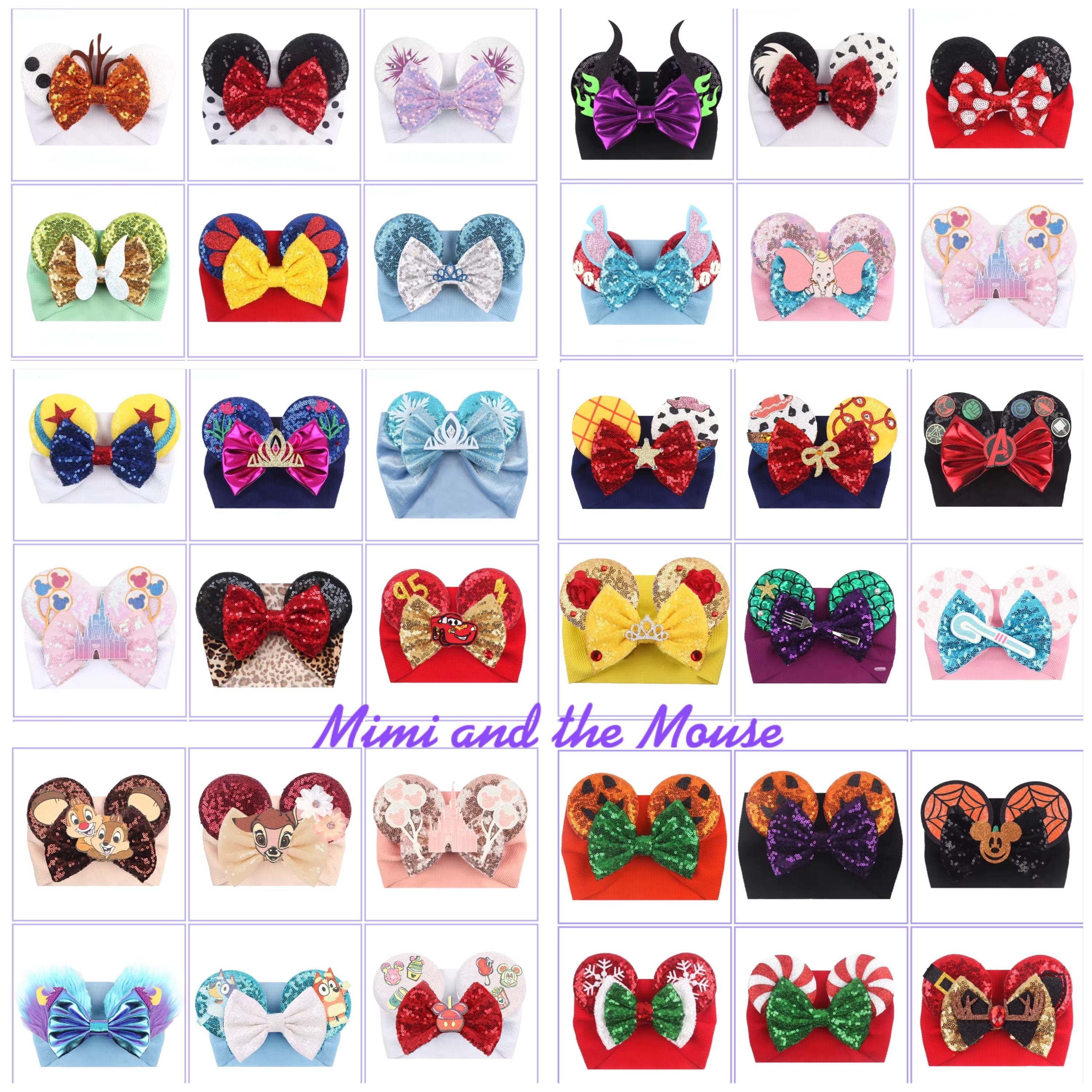 Lot of 14 Disney headbands Colorful Themed Collection HUGE Minnie Mouse Ear Headbands & Mickey Ear Hats Collection  main image 2