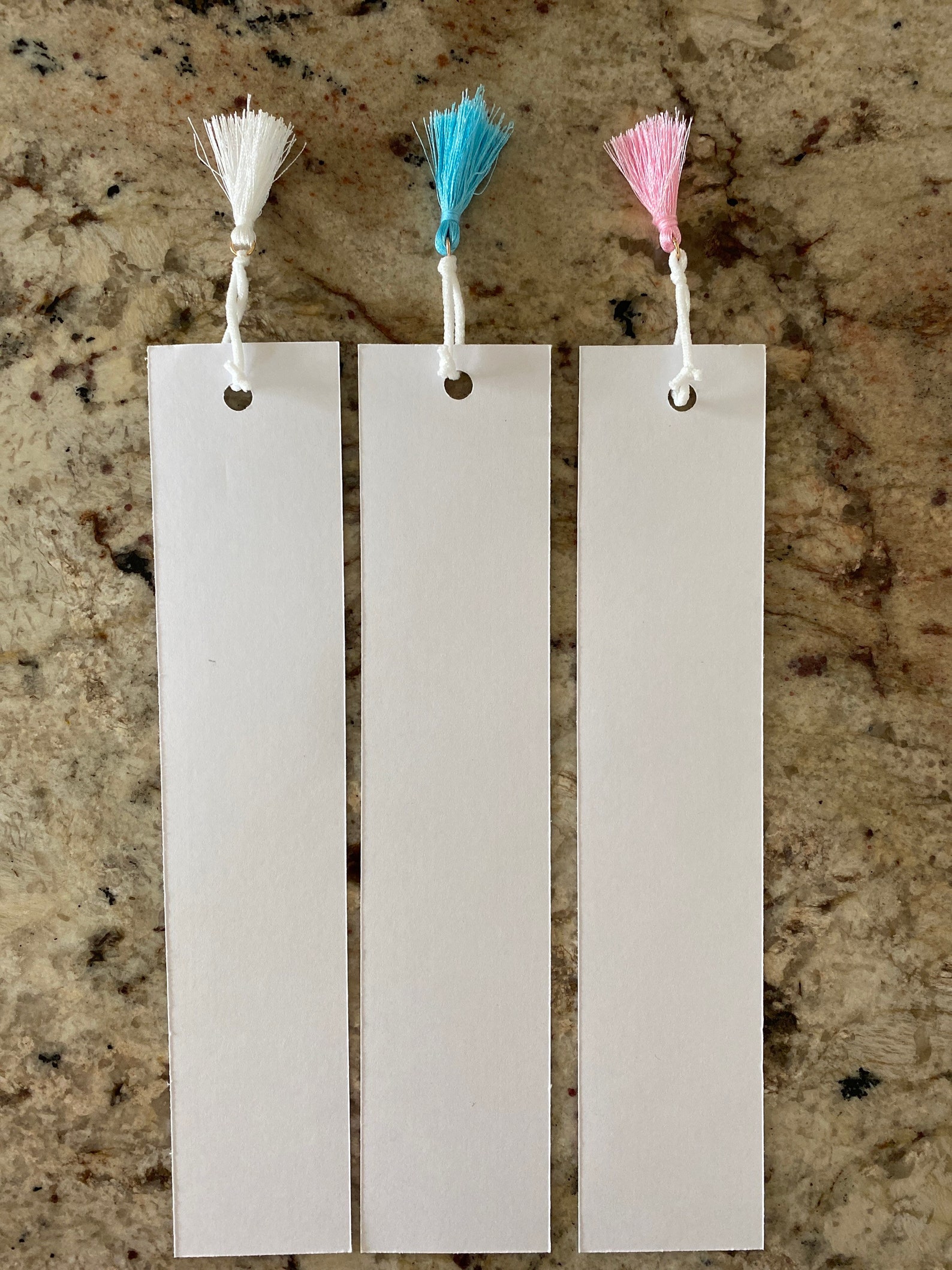 Simple Paper Bookmarks with Tassels card stock SET OF Etsy