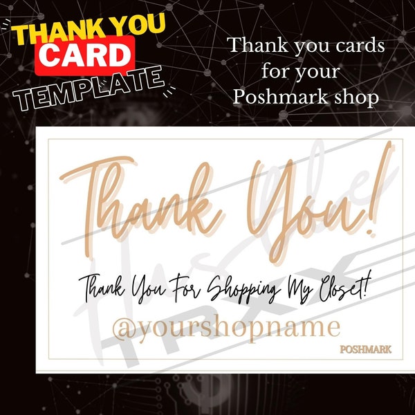 Poshmark Thank You Cards - Etsy