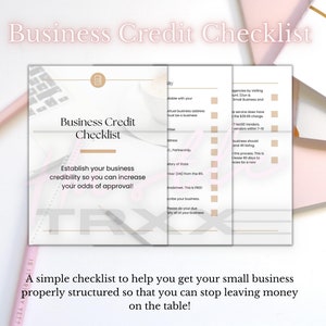 Business Credit Checklist | How to Build Business Credit | Business Credit Tips | Easy Steps | Scale Your Business | Instant Download