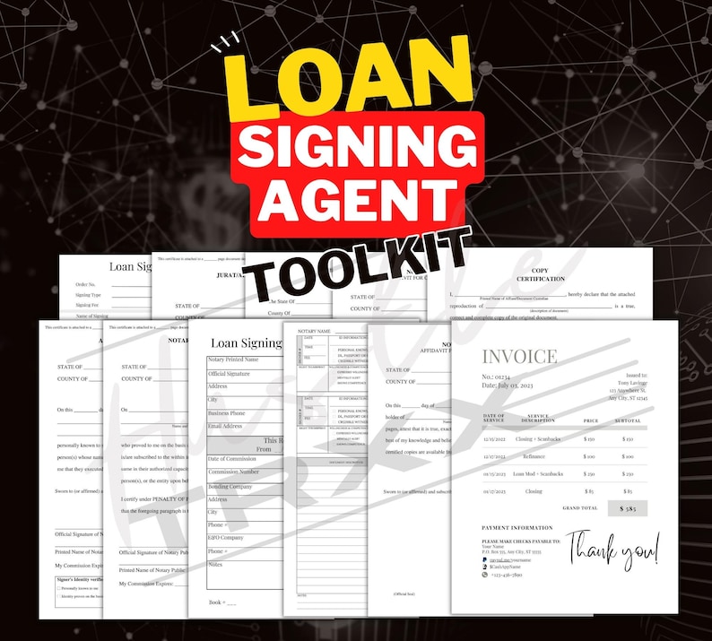 Printable Loan Signing Agent Toolkit Notarial Certificates Loan Printable Loan Signing Agent Toolkit Notarial Certificates Loan