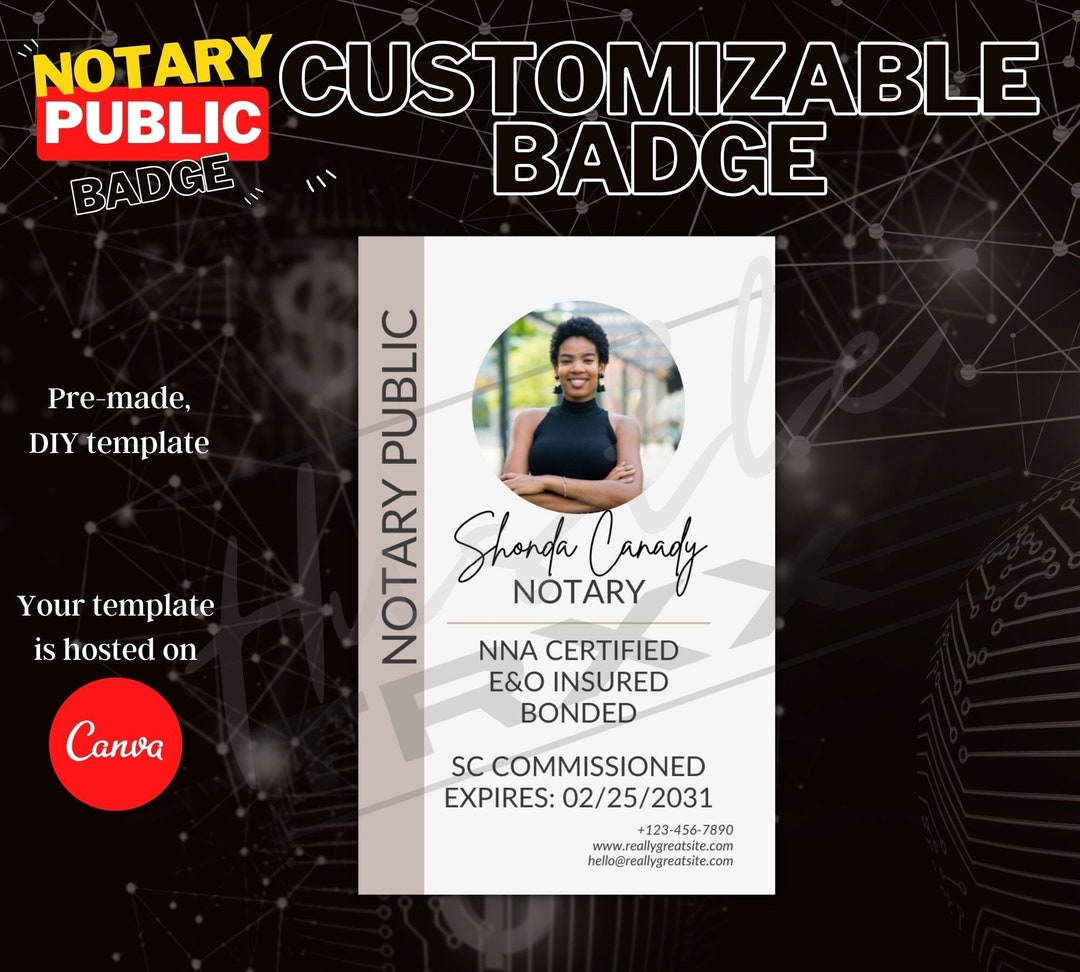 Notary Public Badge Notary Public Notary Marketing - Etsy