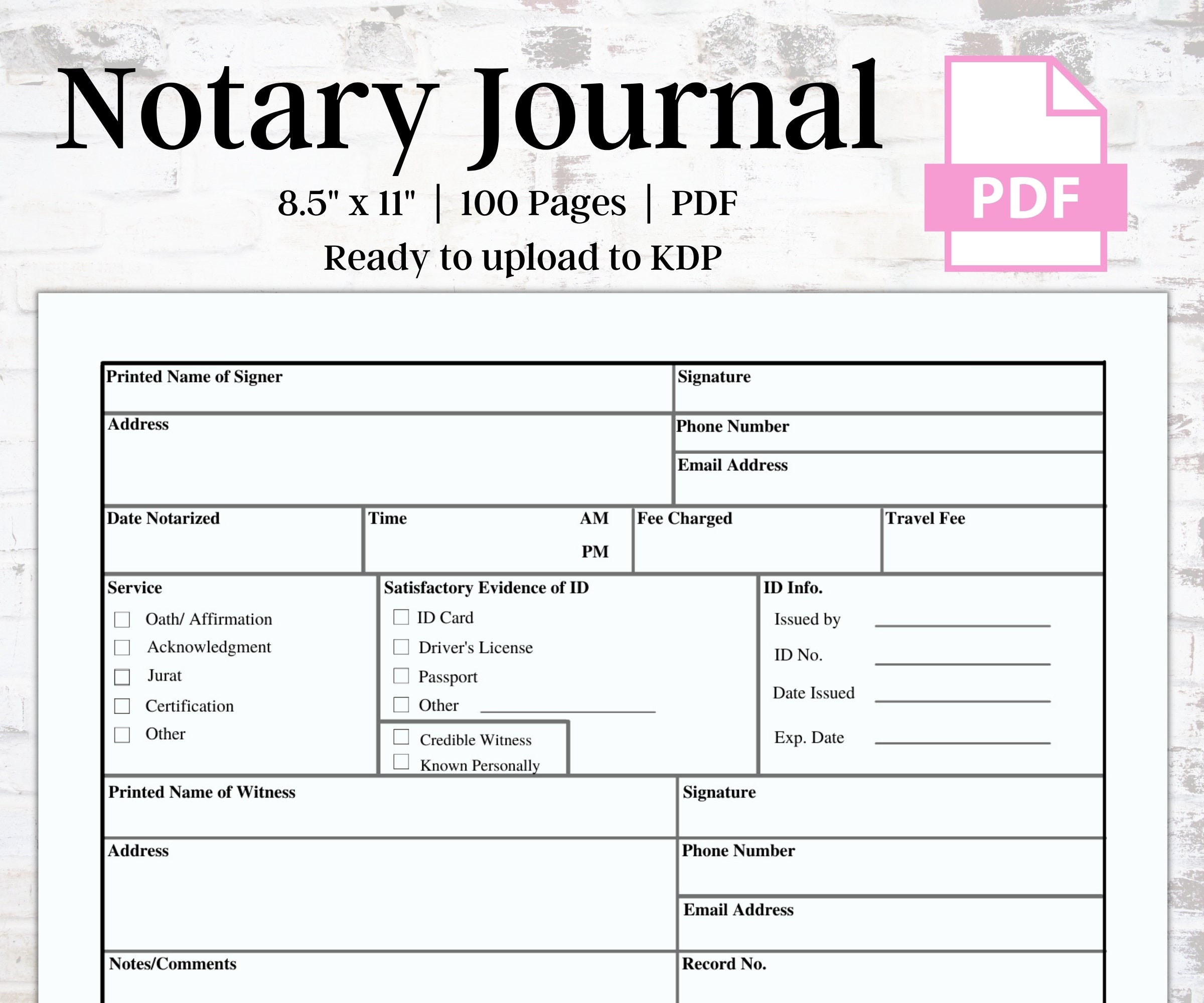 notary-journal-notary-record-log-book-instant-download-kdp-interior-pdf