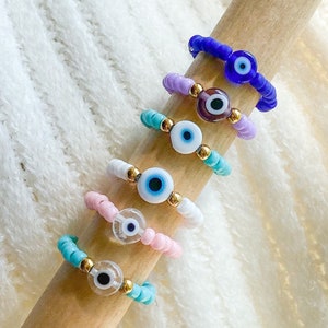 Evil Eye Ring | stretchable cute ring | true to size