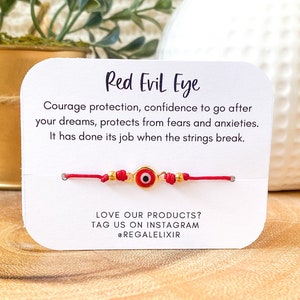 Red evil eye bracelet, protection bracelet, red evil eye bracelet,
