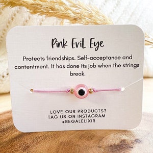 PINK Evil eye bracelet Baby Pink  Nazar  Mal de ojo  adjustable  pulsera roja  protection  Protect Friendships Bridesmaid present