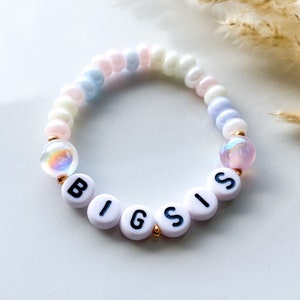 big sister gift, newborn gift, big sister bracelet, name bracelet for girls, big sis jewelry, big sis, sister jewelry