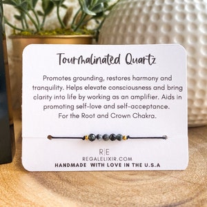 Protection bracelet Black Tourmaline  Bracelet | Crystal Bracele