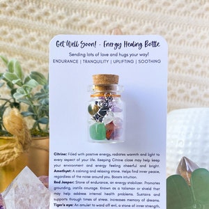 Get well gift, care package, sending healing vibes, get well box, get well gift for family, friends, healing stones