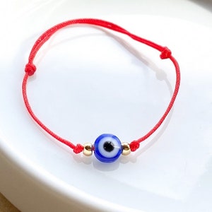 Blue Evil eye bracelet for men women unisex baby bracelet  mini string bracelet