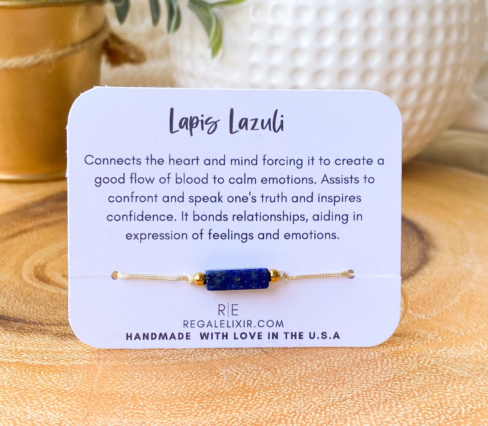 Lapis Lazuli Bead Bracelet with Golden South Sea Pearl – Royal Gem