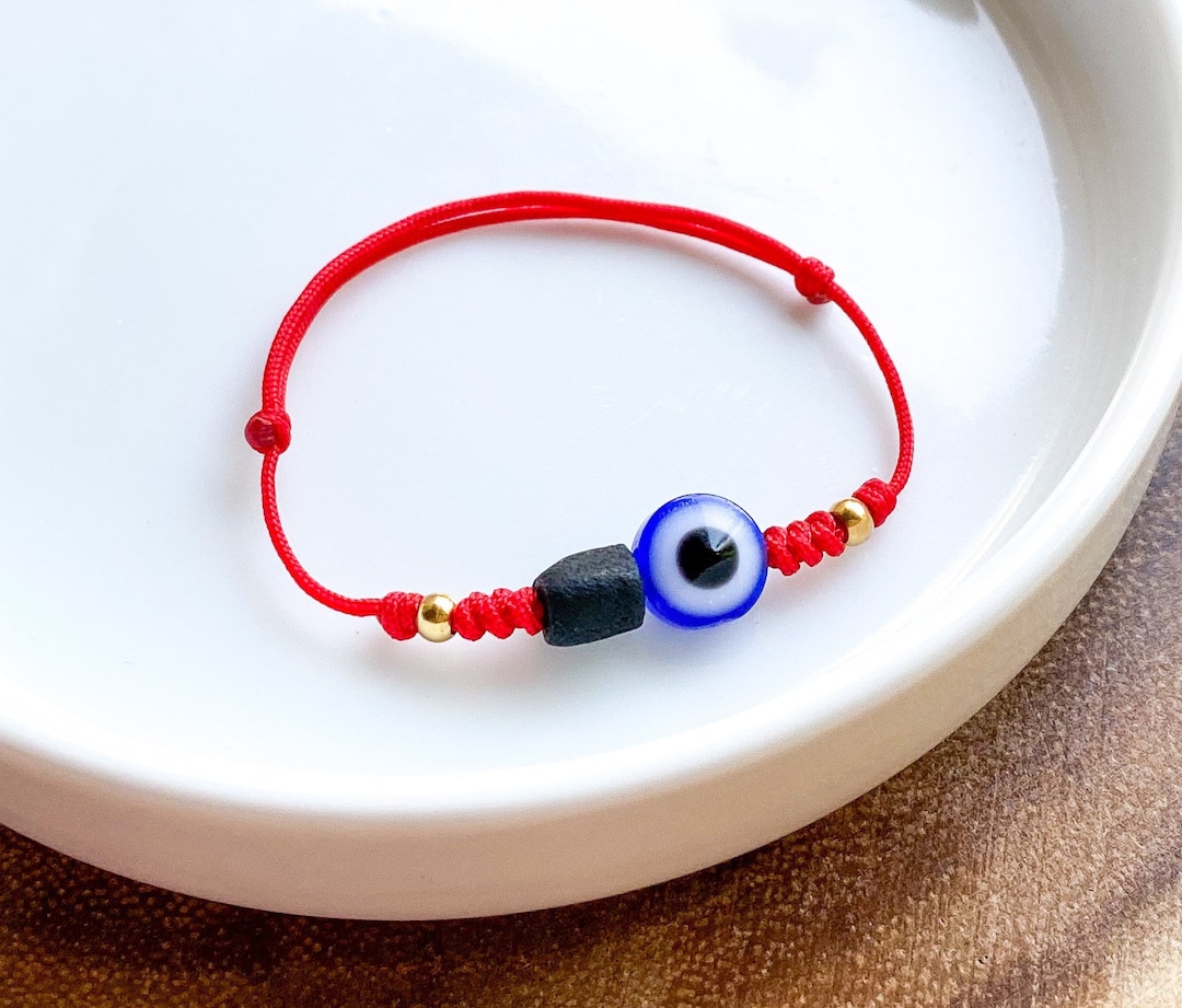 Azabache Evil Eye Bracelet Nazar Mal De Ojo Pulsera Roja Protection
