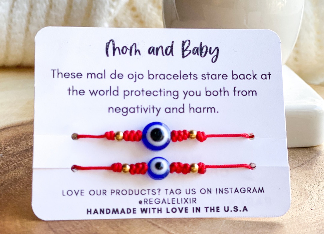 Evil Eye Bracelet, Baby Bracelet, Mom and Baby Red Adjustable Bracelet
