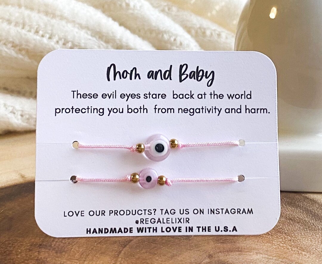 Pink Evil Eye Adjustable Pink Evil Eye Bracelet for Baby Etsy