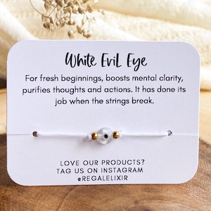 White evil eye bracelet