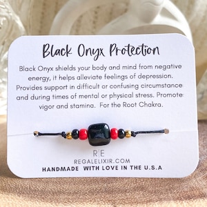 Black Onyx bracelet, black onyx jewelry azabache bracelet, root chakra crystals, protection bracelet,  black onyx men bracelet