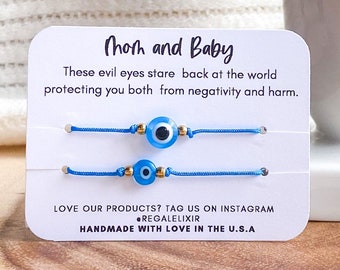Evil eye bracelet, Protection bracelet | Blue evil eye bracelet | Dad Mom and baby evil eye bracelets | Light Blue  string bracelet